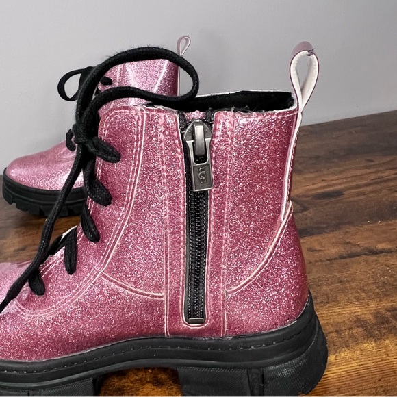 Ugg Girls Size 13 Ashton Lace Up Glitter Big Kids - Picture 8 of 12